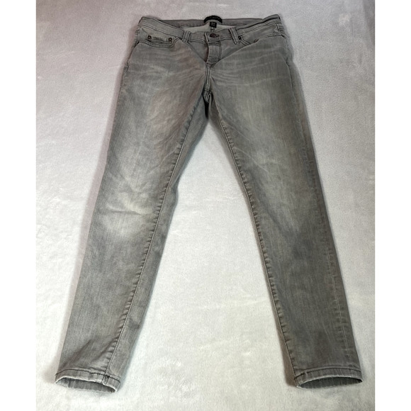 Banana Republic Jeans Womens 6 Petite Gray Denim‎ Sculpt Skinny Stretch - Picture 1 of 12